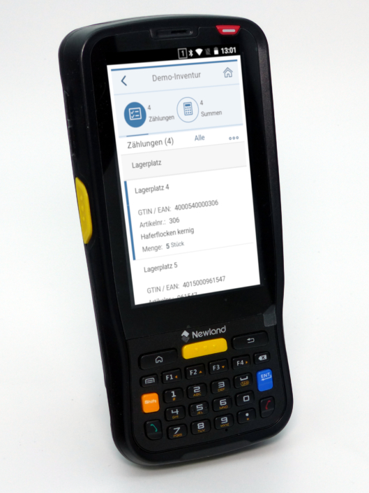 Newland Android Barcode Scanner mit numerischer Tastatur